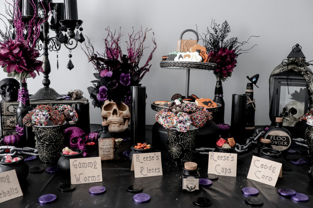 halloween candy table