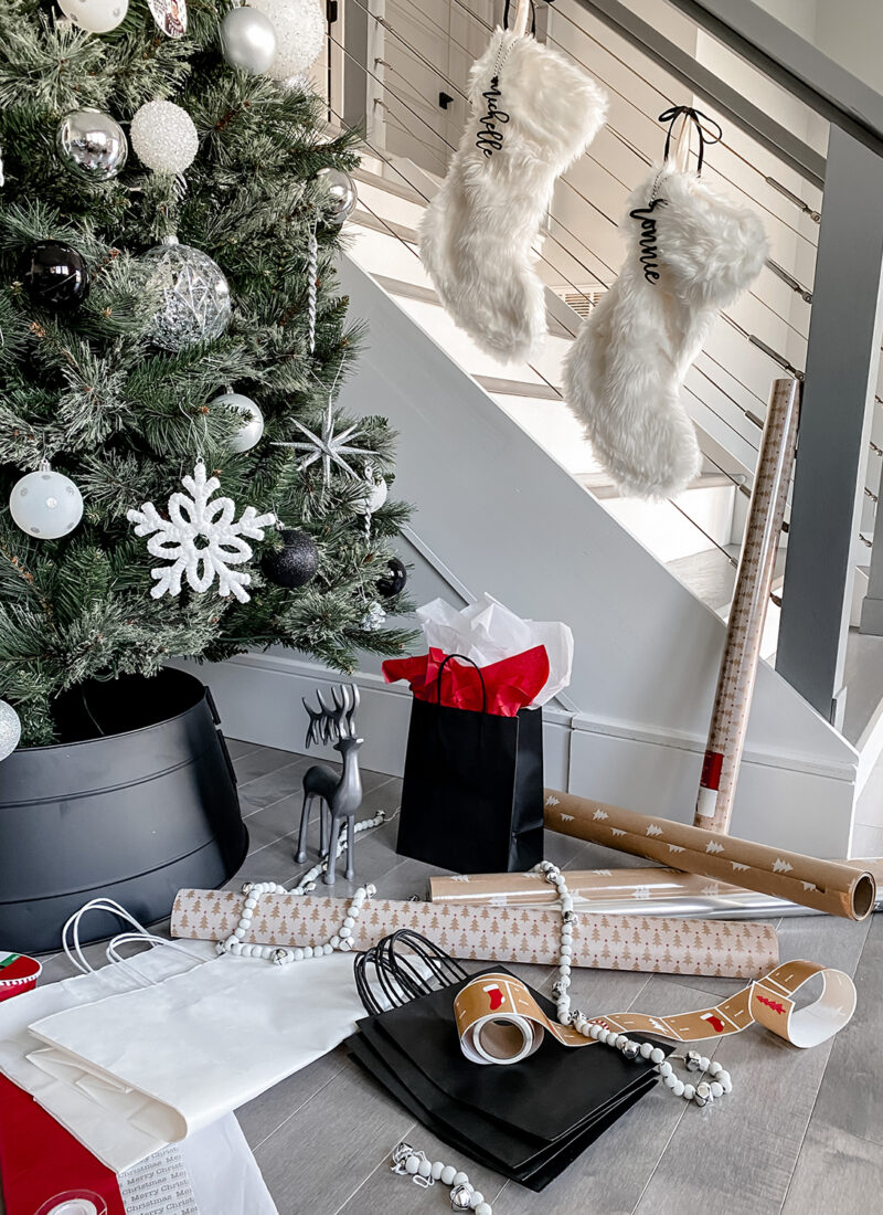 simple christmas wishlist tree gift wrapping stockings